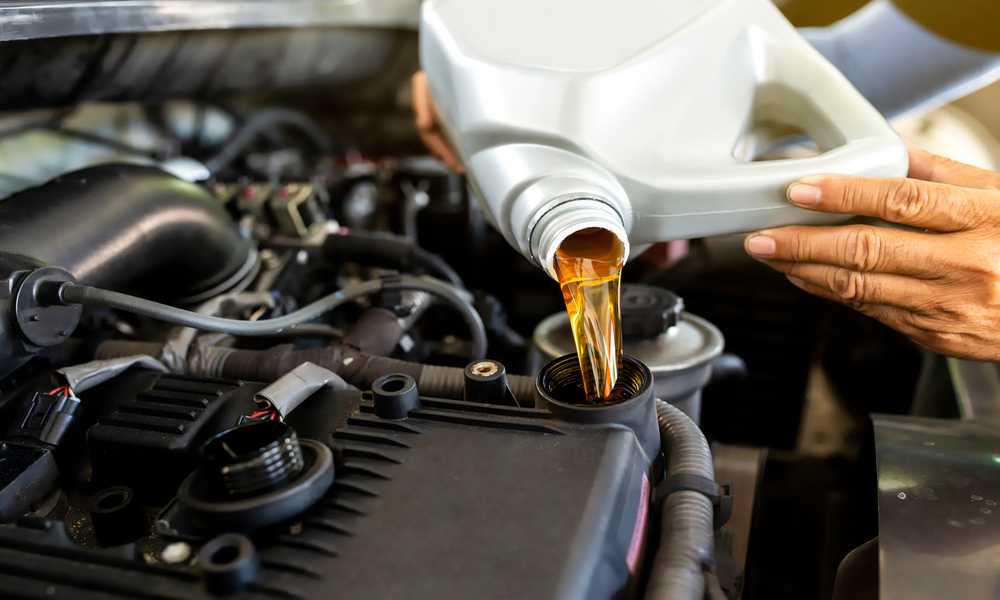 Overfilled engine oil